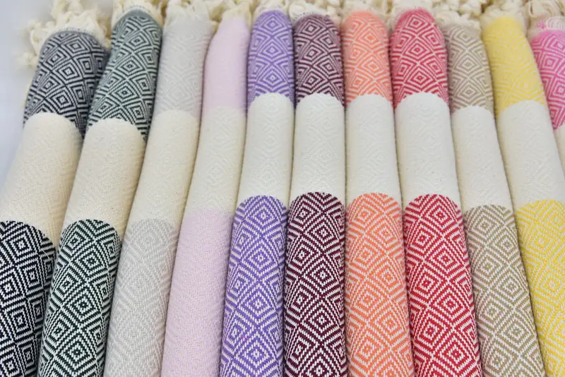 70x40 Cotton Diamond Towel, Wedding Favors, Large Beach Towel Personalized, Turkish bath towel, Monogram Beach Towel, Personalized Gift For Her - 5