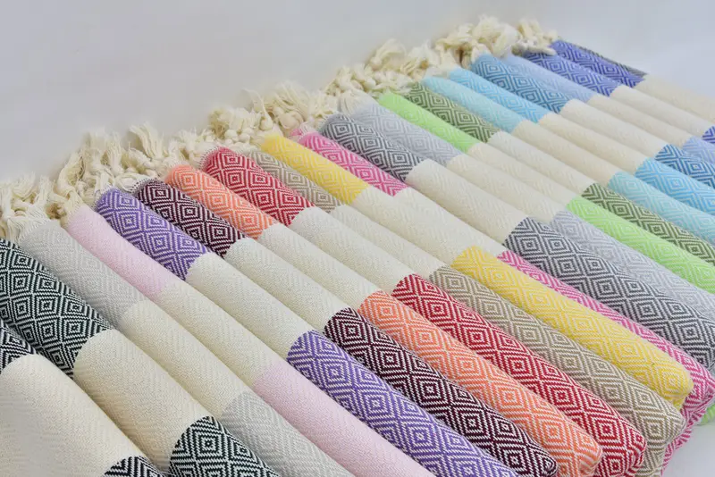 70x40 Cotton Diamond Towel, Wedding Favors, Large Beach Towel Personalized, Turkish bath towel, Monogram Beach Towel, Personalized Gift For Her - 6