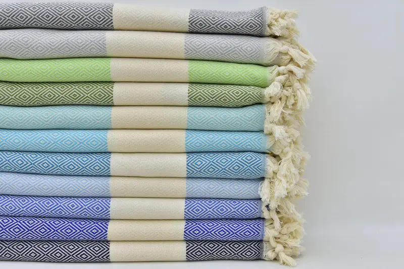 70x40 Cotton Diamond Towel, Wedding Favors, Large Beach Towel Personalized, Turkish bath towel, Monogram Beach Towel, Personalized Gift For Her - 3