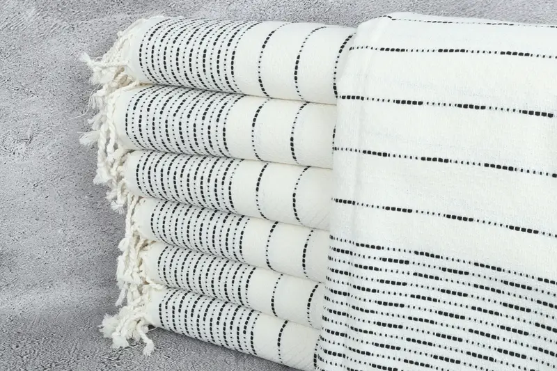 Maid Of Honor Gift, Customized Turkish Towel, Summer Towel, Wedding Gift, Best Beach Towel, Bridesmaid Gift Towel, 70x38 Cotton Striped Design Towel - 1