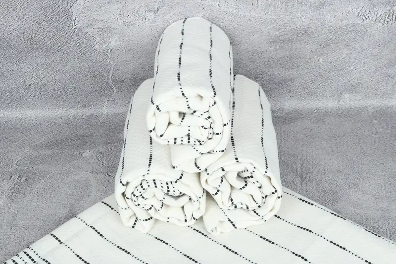 Maid Of Honor Gift, Customized Turkish Towel, Summer Towel, Wedding Gift, Best Beach Towel, Bridesmaid Gift Towel, 70x38 Cotton Striped Design Towel - 7