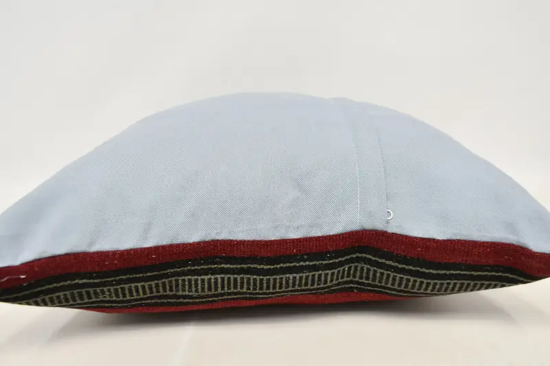 Yastık Kılıfı, Kilim Yastık Sham, El Yapımı Atma Yastığı, Atma Kilim Yastığı, Örme Yastık, 24x24 Kırmızı Yastık Kılıfı, Boho Yastık Sahibi Kapak - 5