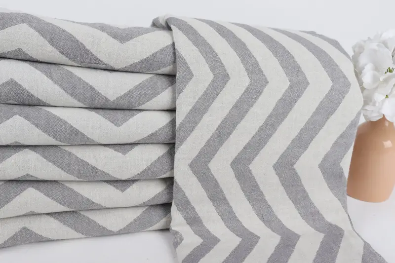 Luxury towel, Fringed Turkish peshtemal beach towel USA, 70x40 Cotton Zigzag Design Towel, Personalised Gift, Housewarming Gift, Peshtemal Towel - 3