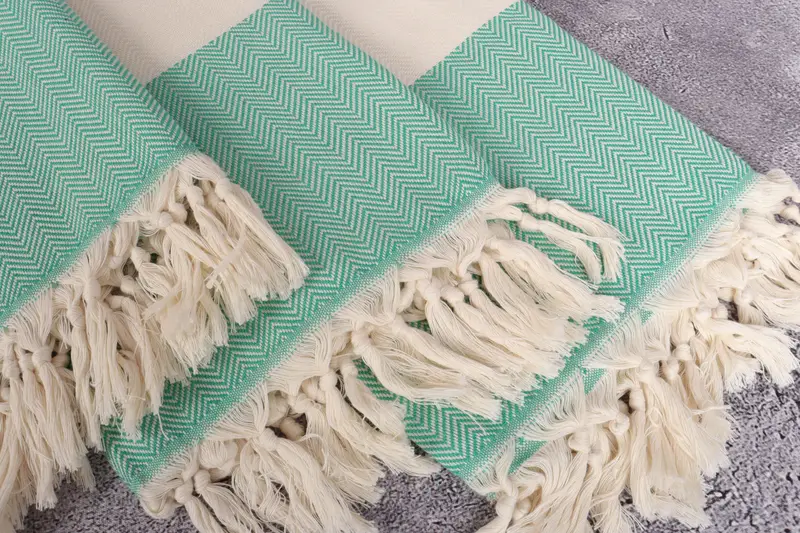 Wedding Gifts Towel, Custom Gifts, Best Beach Towel, 70x40 Cotton Herringbone Towel, Bridesmaid Towel, Quick-dry peshtemal, Turkish Bath Towel USA - 5