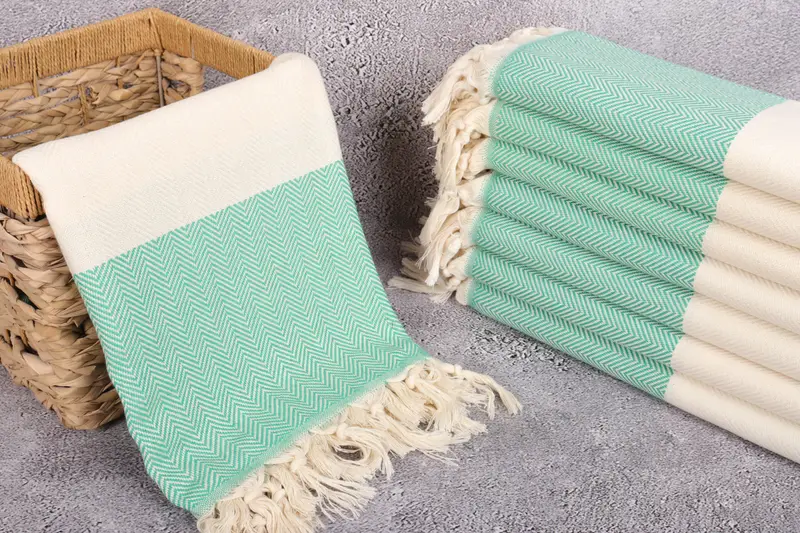 Wedding Gifts Towel, Custom Gifts, Best Beach Towel, 70x40 Cotton Herringbone Towel, Bridesmaid Towel, Quick-dry peshtemal, Turkish Bath Towel USA - 3