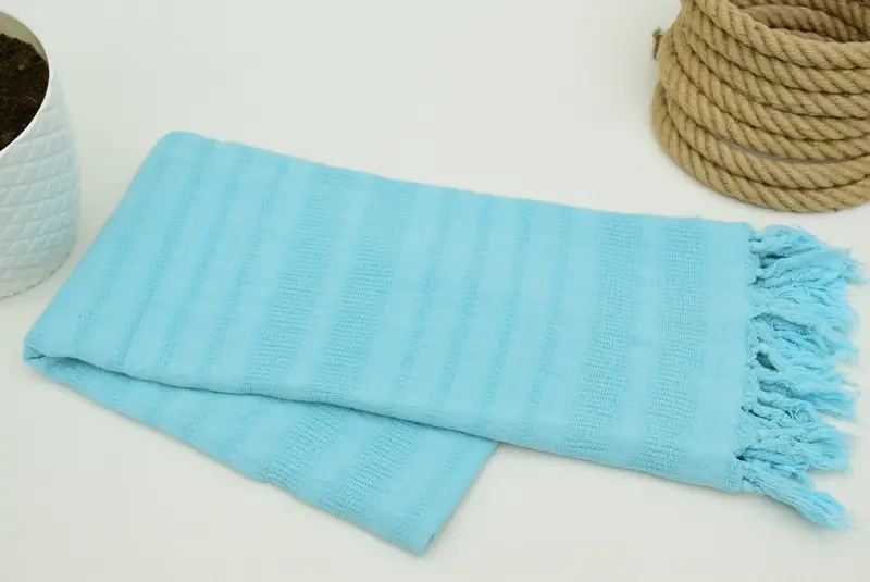 Valentines Day Gift For Her, 68x36 Cotton Stonewashed Striped Towel, Absorbent towel, Personalize Gift, Bridal Shower Favors, Personalized Towel - 3