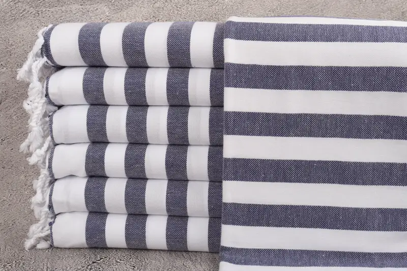 Monogram Towels, Valentines Day Gift For Him, Bachelorette Party Gift, Housewarming Gift, Fouta towel, Quick-dry towel, 68x36 Cotton Striped Towel - 1