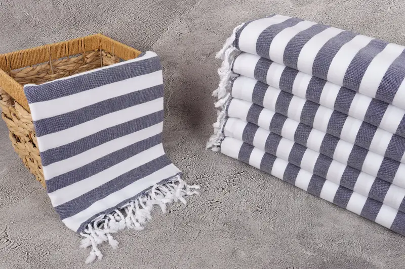 Monogram Towels, Valentines Day Gift For Him, Bachelorette Party Gift, Housewarming Gift, Fouta towel, Quick-dry towel, 68x36 Cotton Striped Towel - 3
