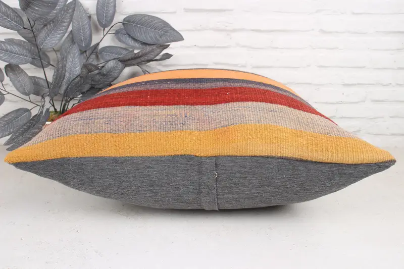 Gift Pillow, Wholesale Cushion, Pillow Case, Boho Pillow Sham Cover, Vintage Kilim Pillow Pillow Case, 24x24 Red Pillow, Pillow for Couch - 5