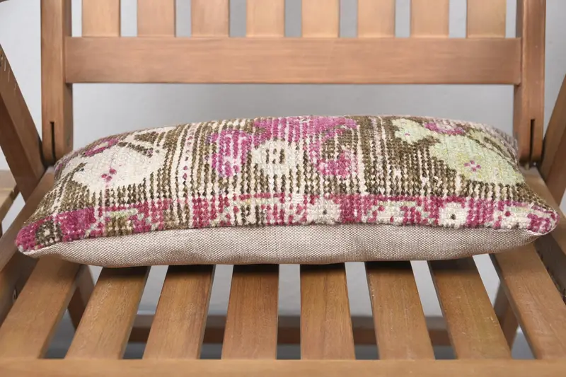 Pillow, Kilim Pillow Cover, Pillow for Sofa, Vintage Pillow, Handmade Cushion Case, 8x16 Purple Cushion, Handwoven Pillow Cover Pillow Cover - 5