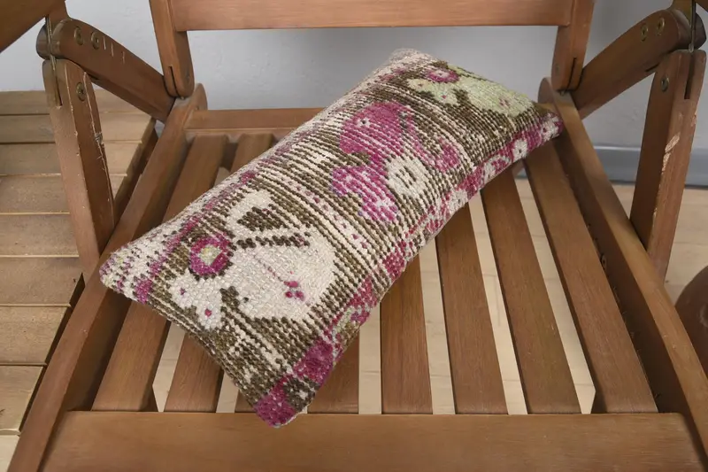 Pillow, Kilim Pillow Cover, Pillow for Sofa, Vintage Pillow, Handmade Cushion Case, 8x16 Purple Cushion, Handwoven Pillow Cover Pillow Cover - 4