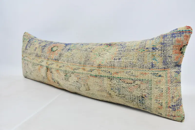 16x48 Beige Pillow, Gift Pillow, Cushion Case, Pillow for Sofa, Knitted Pillow, Indoor Pillow Cover, Throw Kilim Pillow, Yoga Pillow - 4