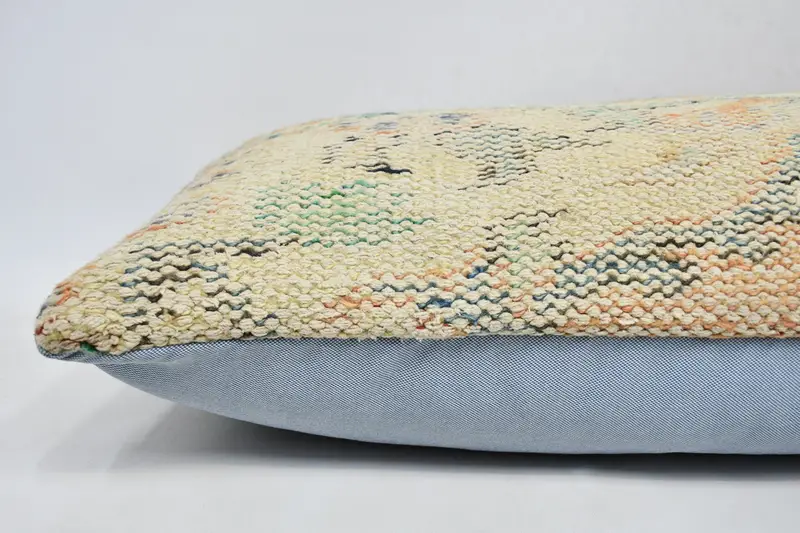 16x48 Beige Pillow, Gift Pillow, Cushion Case, Pillow for Sofa, Knitted Pillow, Indoor Pillow Cover, Throw Kilim Pillow, Yoga Pillow - 6