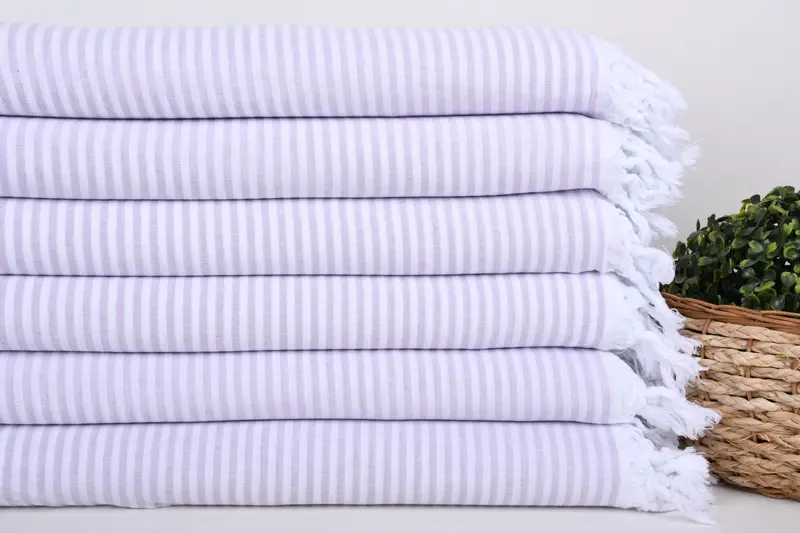 Bridal Shower Gift, Housewarming Gift, Personalized Gifts, Valentines Gift, 68x36 Cotton Striped Towel, Turkish bath towel for spa, Custom Towel - 2