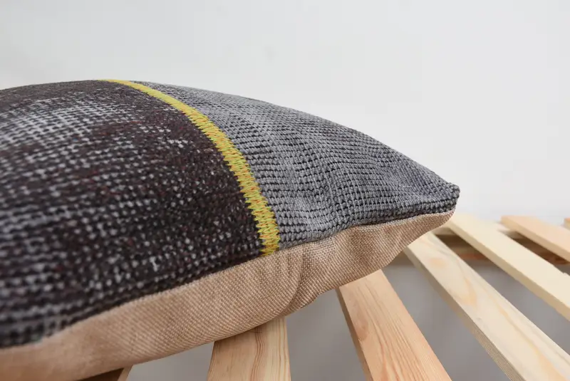 Boho Pillow, Tribal Cushion Cover, Couch Cushion Case, Vintage Kilim Pillow, Pillow Cover, 14x14 Blue Pillow Cover, Pillow for Sofa - 7