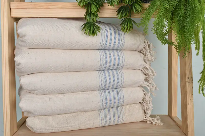 Monogram Hand Towel, Bridesmaid Gift, 36x18 Linen Striped Towel, Bachelorette Party Favors, Small Bath Towels, Turkish Towel Hand Towel - 1