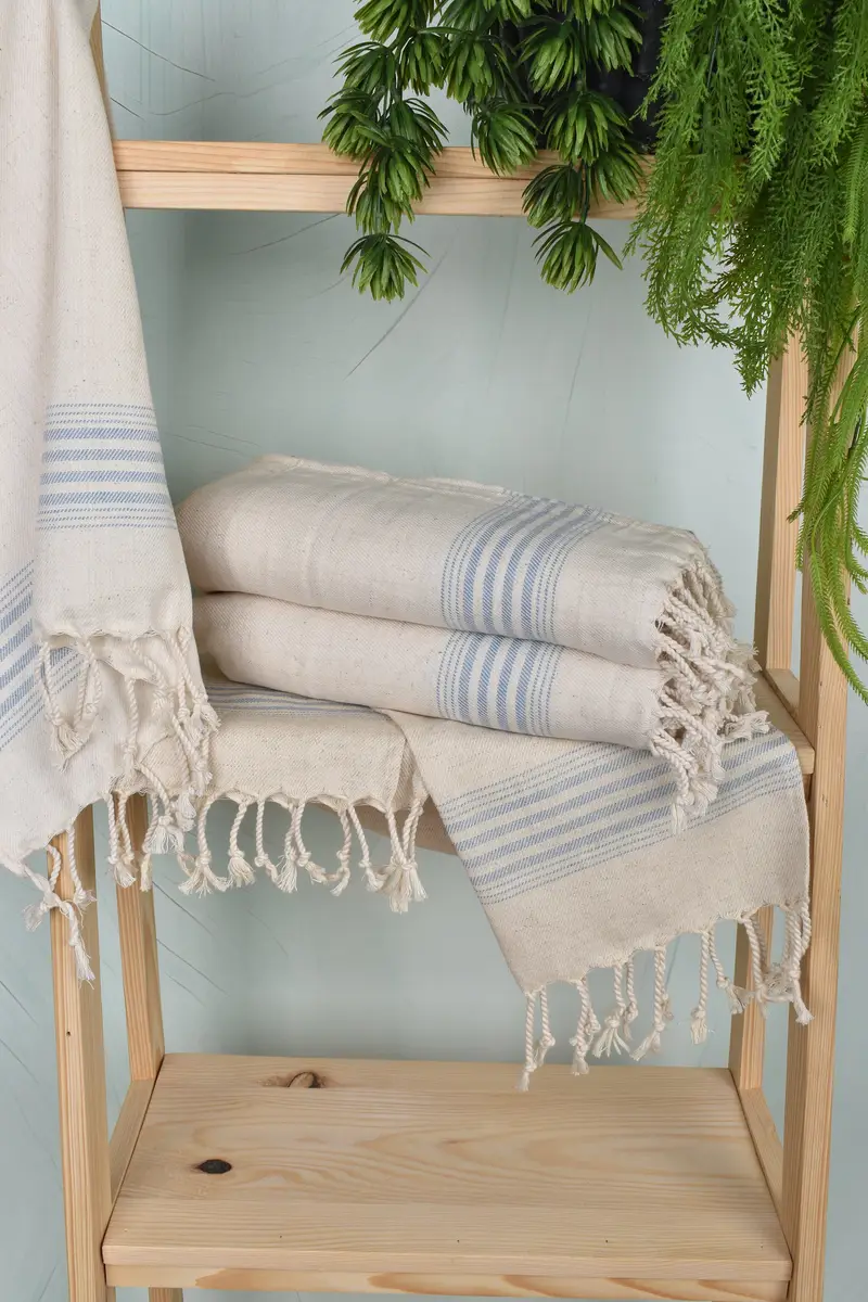 Monogram Hand Towel, Bridesmaid Gift, 36x18 Linen Striped Towel, Bachelorette Party Favors, Small Bath Towels, Turkish Towel Hand Towel - 6