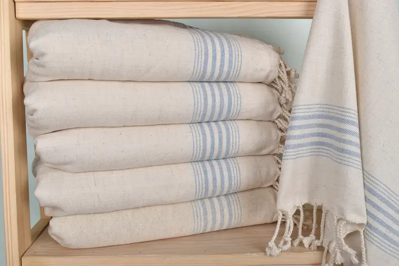 Monogram Hand Towel, Bridesmaid Gift, 36x18 Linen Striped Towel, Bachelorette Party Favors, Small Bath Towels, Turkish Towel Hand Towel - 2
