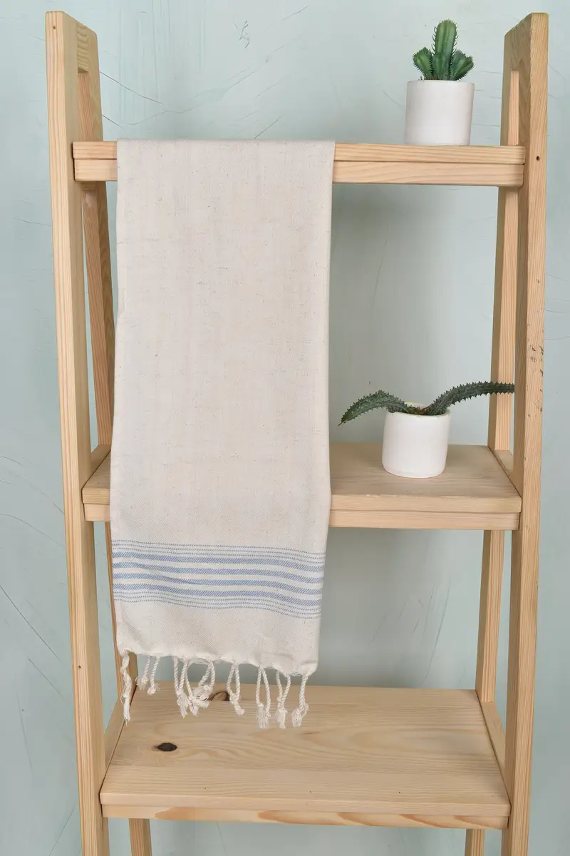 Monogram Hand Towel, Bridesmaid Gift, 36x18 Linen Striped Towel, Bachelorette Party Favors, Small Bath Towels, Turkish Towel Hand Towel - 8