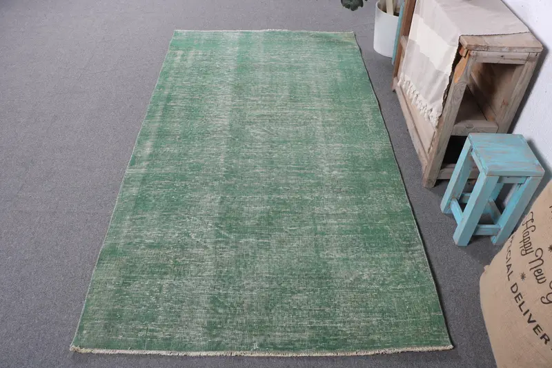 Grüner Blumenteppich, 3,8 x 7 Fuß, elegante Ergänzung für Ihr Zuhause