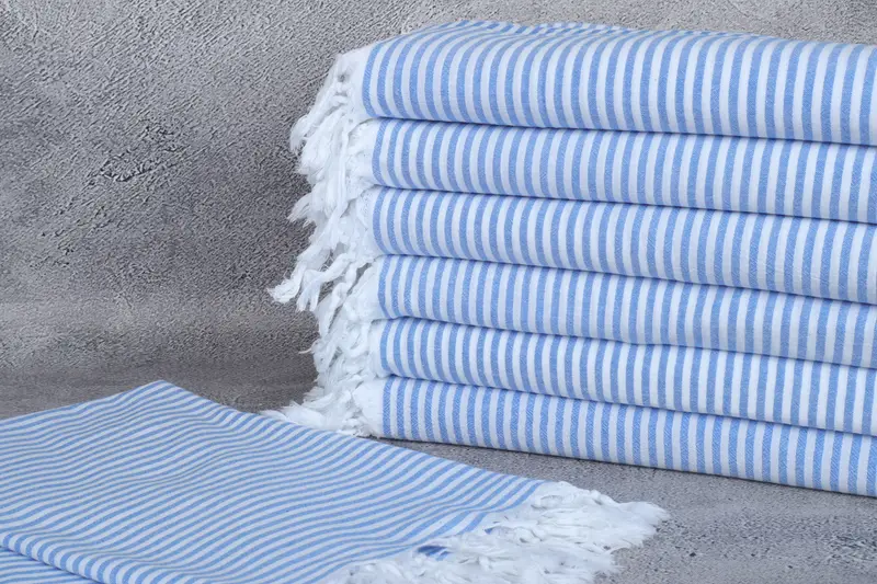 Gift For Him, Beach Towel Gift, 68x36 Cotton Striped Towel, Personalised Gift, Turkish beach towel with fringe, Bachelorette Party Gift, Yoga Towel - 2