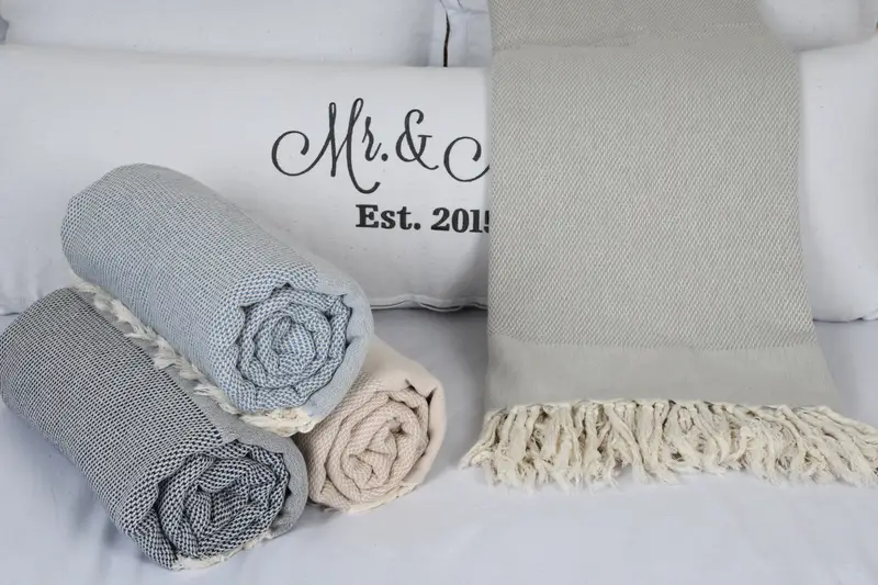 96x80 Cotton Geometric Towel, Turkish Blanket, Turkish Bedcover, Personalized Gifts, Bachelorette Party Gifts Bridesmaids, Bridal Shower Gift - 8