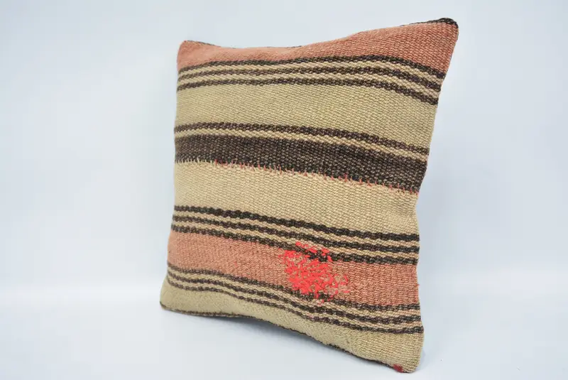 Geometric Embroidered Pillow, 12x12 Inches Decorative Pillow - 4