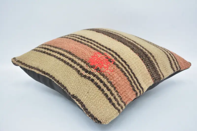 Geometric Embroidered Pillow, 12x12 Inches Decorative Pillow - 6