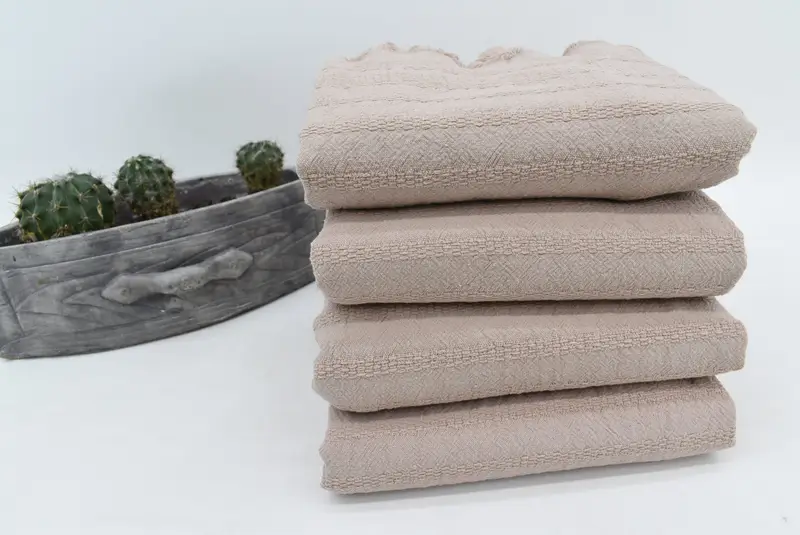 Unique Gift, Quick-Dry Beach Towel, Lightweight Turkish towel, Monogram Towels, Large Turkish Towel, 68x36 Cotton Stonewashed Striped Towel - 6