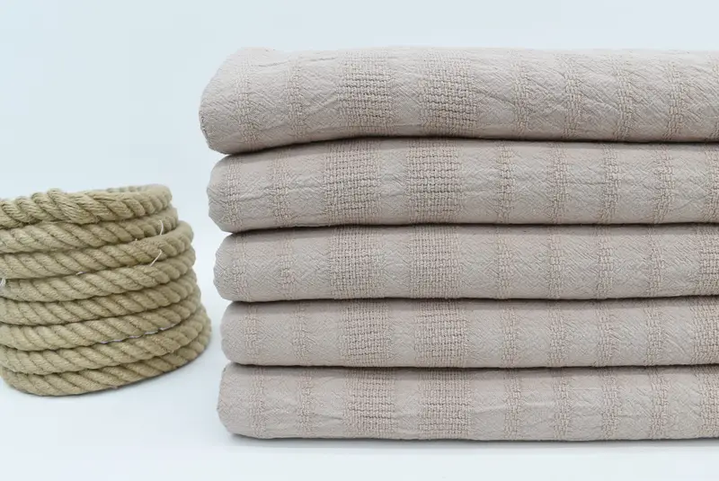 Unique Gift, Quick-Dry Beach Towel, Lightweight Turkish towel, Monogram Towels, Large Turkish Towel, 68x36 Cotton Stonewashed Striped Towel - 2