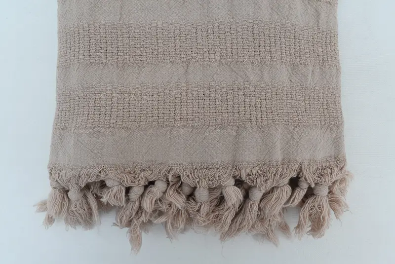 Unique Gift, Quick-Dry Beach Towel, Lightweight Turkish towel, Monogram Towels, Large Turkish Towel, 68x36 Cotton Stonewashed Striped Towel - 3