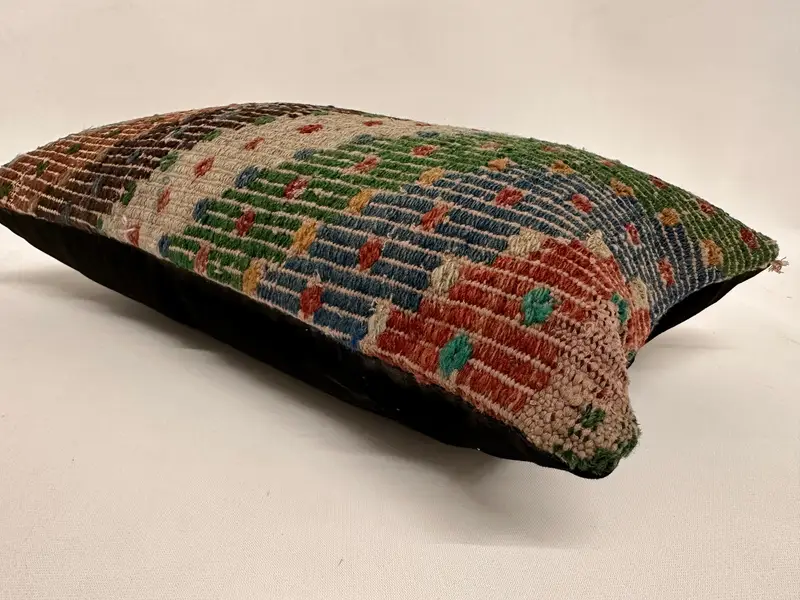 Boho Pillow Sham Cover, Throw Kilim Pillow, Cushion, 12x24 Beige Pillow Case, Kilim Pillow Cover, Shabby Chic Pillow Case, Farmhouse Pillow Case - 6