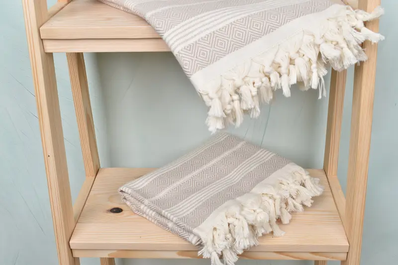 Absorbent Turkish towel, Personalized Turkish Towel, 70x38 Cotton Diamond Towel, Peshtemal Towel, Oversized Beach Towel, Personalized Gift For Her - 5