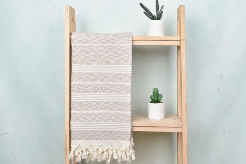 Absorbent Turkish towel, Personalized Turkish Towel, 70x38 Cotton Diamond Towel, Peshtemal Towel, Oversized Beach Towel, Personalized Gift For Her - 8