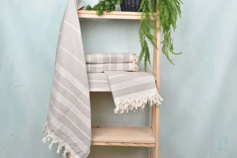 Absorbent Turkish towel, Personalized Turkish Towel, 70x38 Cotton Diamond Towel, Peshtemal Towel, Oversized Beach Towel, Personalized Gift For Her - 6