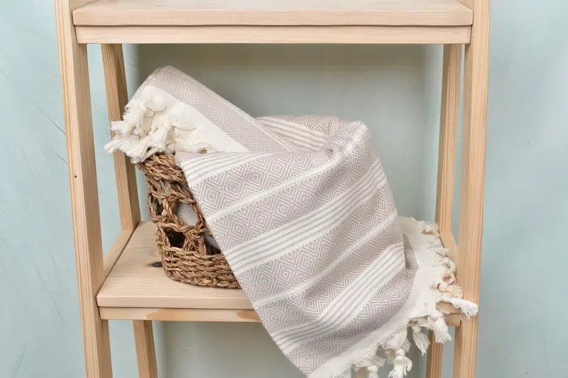 Absorbent Turkish towel, Personalized Turkish Towel, 70x38 Cotton Diamond Towel, Peshtemal Towel, Oversized Beach Towel, Personalized Gift For Her - 4