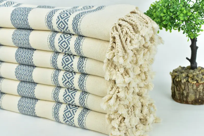 Engagement Gift, Wedding Gifts Towel, 70x36 Cotton Diamond Towel, Turkish towel, Fringed Turkish peshtemal beach towel USA, Cotton towel - 3
