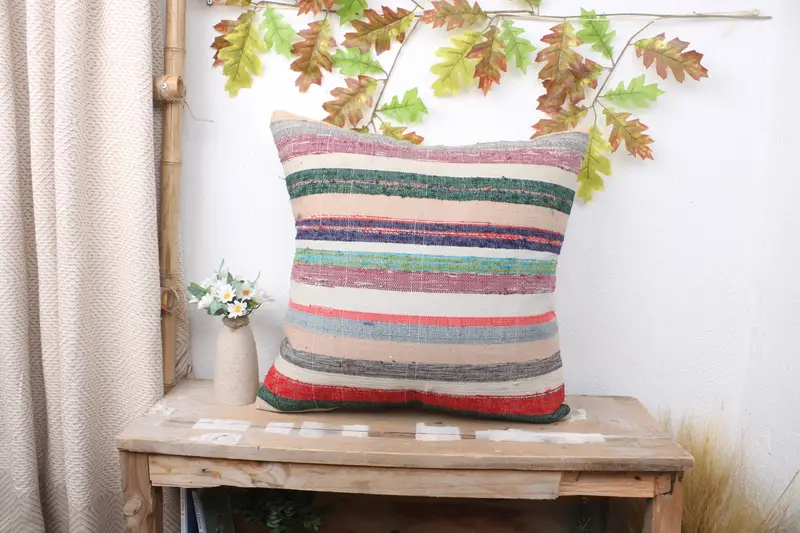 Interior Designer Pillow, Home Decor Pillow, 20x20 Blue Cushion Case, Boho Pillow Sham Cover, Decorative Throw Pillow Cover, Pillow Case - 1