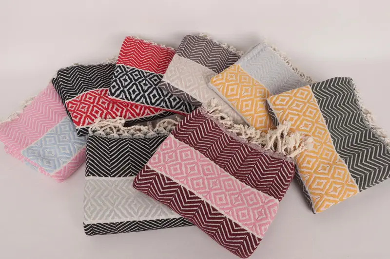 70x40 Cotton Chevron Towel, Personalized Towel Gift, Turkish beach towel, Bridesmaid Gifts Personalized, Handmade Gift, Pool Towels, Organic towel - 2