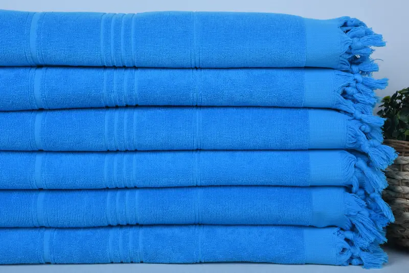 Monogrammed Beach Towel, Christmas Gift, Travel towel, Handwoven Turkish bath towel, Custom Beach Towel, Gym Towel, 70x36 Cotton Striped Terry Towel - 2