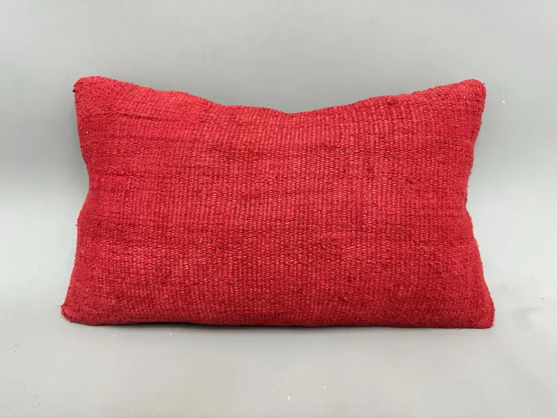 12x20 Red Cushion Case, Pet Pillow Sham, Vintage Throw Pillow, Turkish Kilim Pillow, Kilim Pillow, Kilim Pillow Cover, Pillow Case - 4