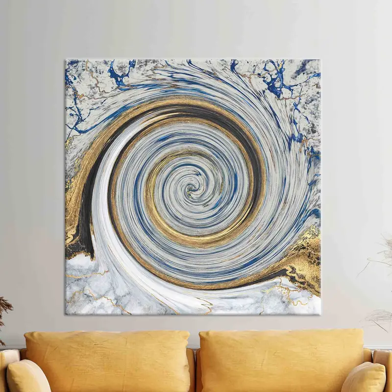 エレガントなゴールドマーブルプリントキャンバス：現代的な豪華な装飾