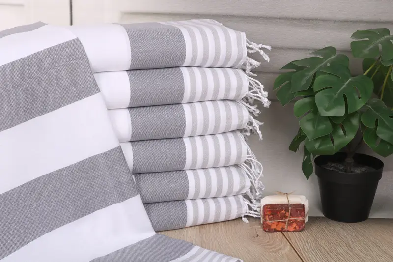 Personalized Gifts, Merry Christmas Gifts, Monogram Kitchen Towel, Wedding Gift, 40x24 Cotton Striped Towel, Bachelorette Party Decorations - 1