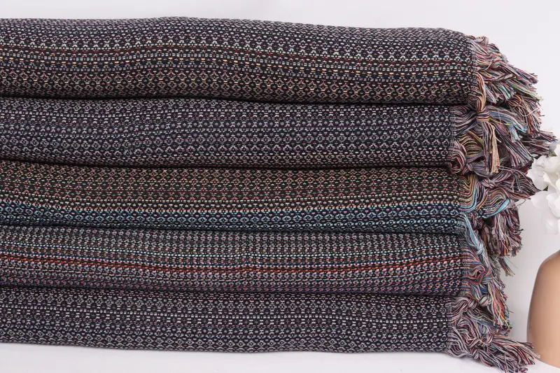 Throw Blanket Couch, Bachelorette Party Favors, 90x88 Cotton Colorful Diamond Towel, Bridal Party Gifts, Boho Throw Blankets, Turkish Bedspread - 3