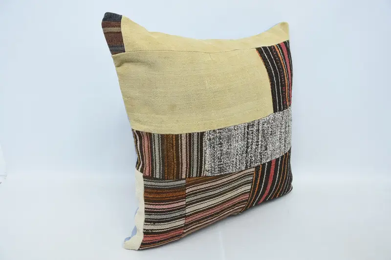Pillow for Sofa, Pillow, Boho Throw Pillow Cover, Boho Pillow, Authentic Cushion Case, Antique Pillows, 28x28 Brown Pillow Cover, Pet Pillow Sham - 3