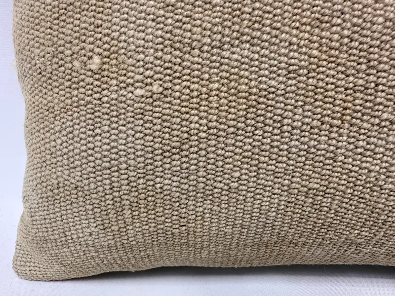 12x20 Beige Pillow Sham, Cushion Cover, Turkish Pillow, Vintage Kilim Throw Pillow, Floor Pillow Cover, Pillow for Sofa, One Of A Kind Pillow Cover - 2