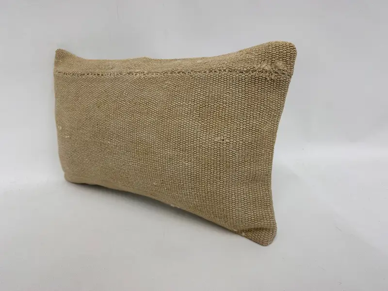 12x20 Beige Pillow Sham, Cushion Cover, Turkish Pillow, Vintage Kilim Throw Pillow, Floor Pillow Cover, Pillow for Sofa, One Of A Kind Pillow Cover - 4