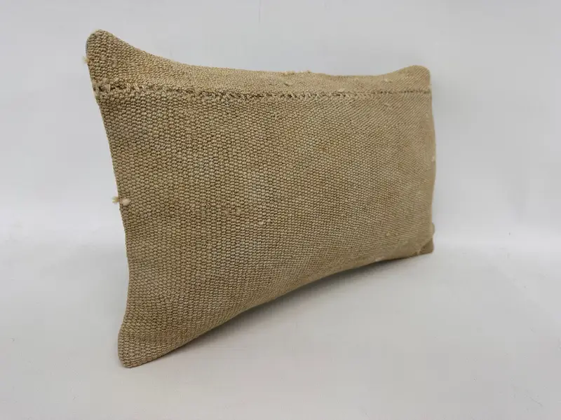 12x20 Beige Pillow Sham, Cushion Cover, Turkish Pillow, Vintage Kilim Throw Pillow, Floor Pillow Cover, Pillow for Sofa, One Of A Kind Pillow Cover - 3