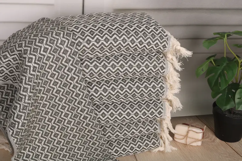 Personalized Hand Towel Monogram Kitchen Towel Khaki Green 18x36 Inches