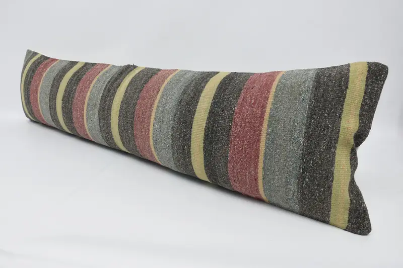 Antique Pillows, 12x48 Red Cushion Case, Handmade Kilim Cushion, Pillow Cover, Accent Throw Pillow Case, Kilim Cushion Sham - 4